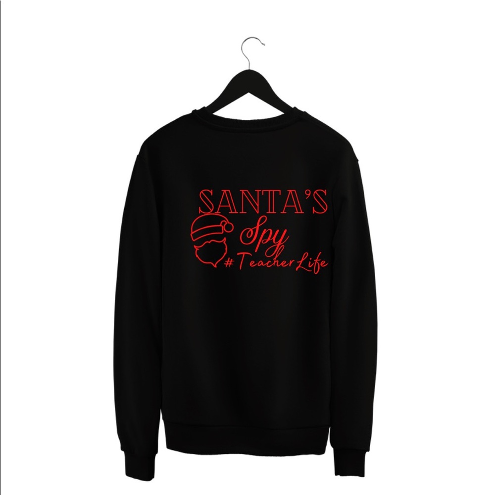 Long sleeve Santa’s Spy #TeacherLife shirt